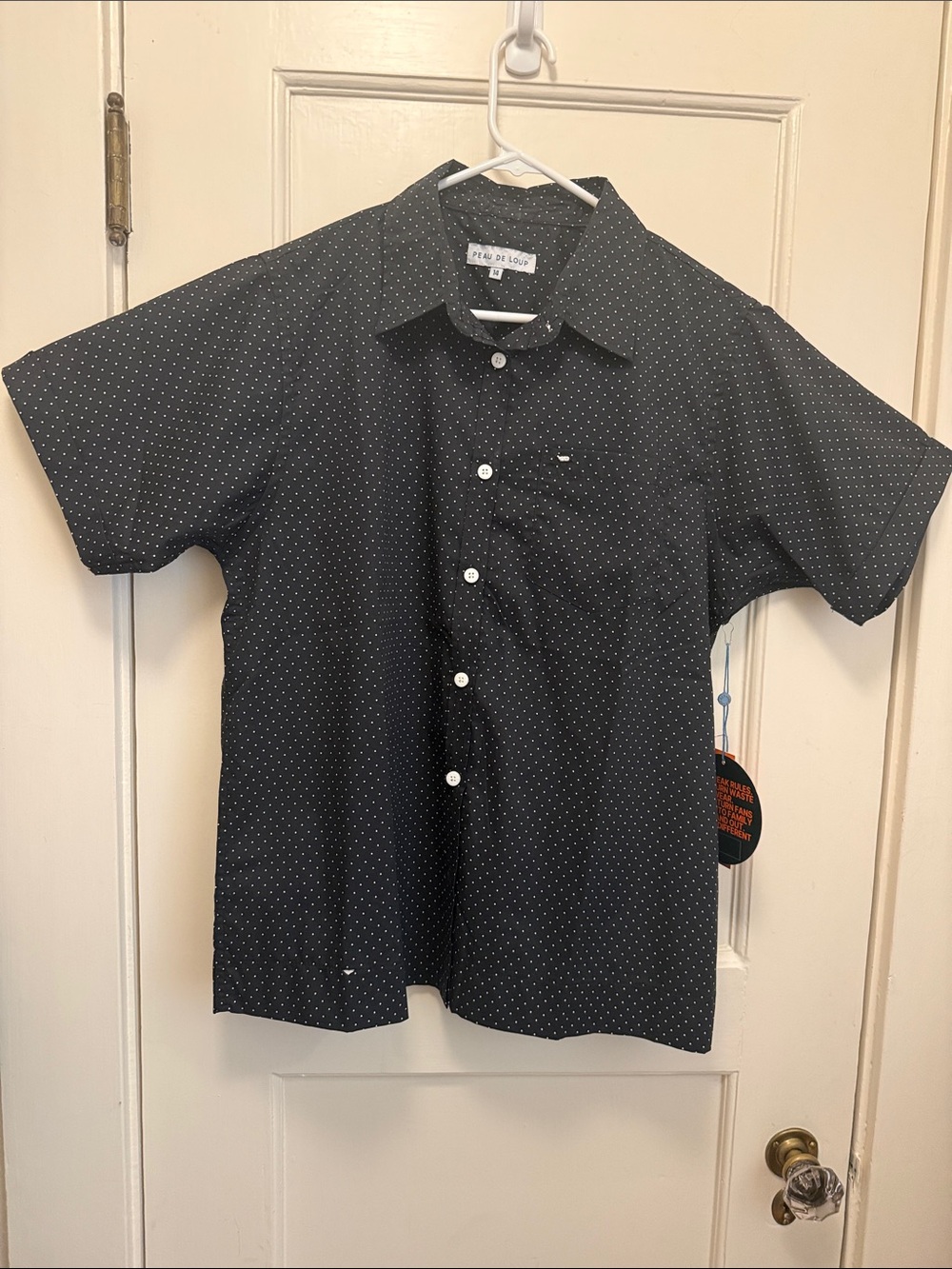 Short-Sleeve Black Microdot Shirt